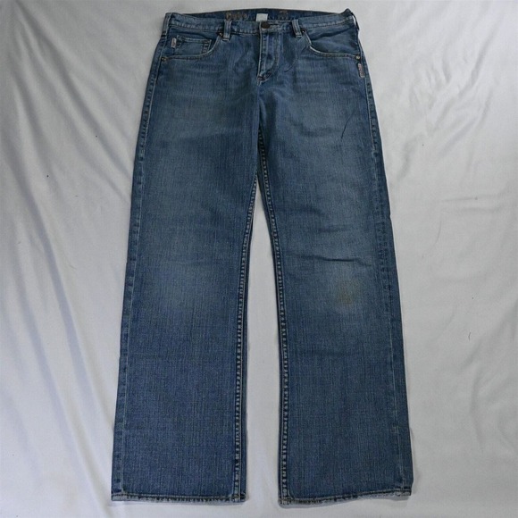 Silver 32 x 32 Duke Straight Light Wash Distressed Denim Jeans - Picture 1 of 5